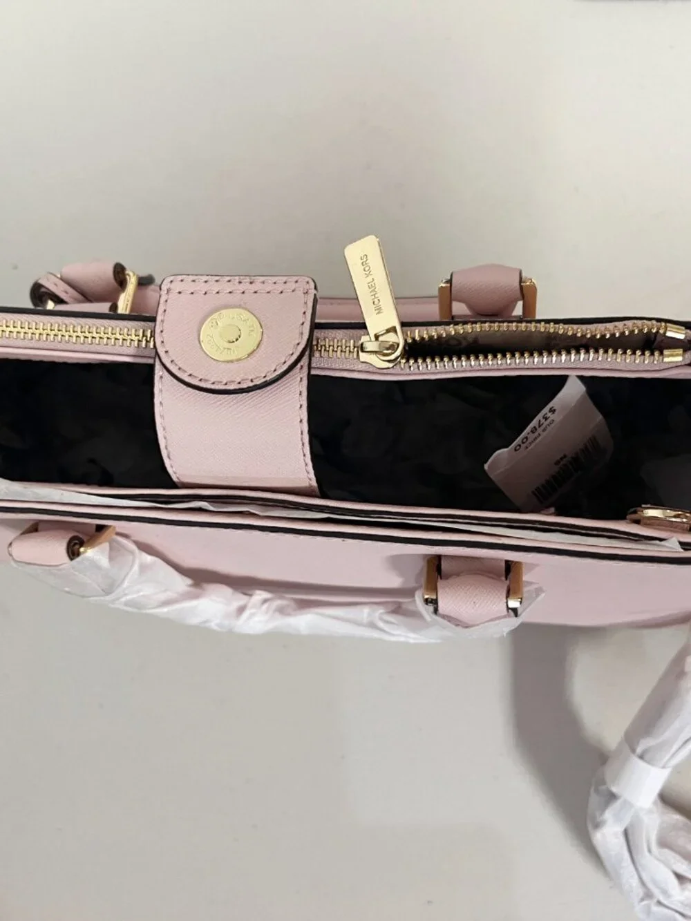 Michael Kors Kellen MD Satchel 35H7GSOT2L Blossom Pink Saffiano Leather